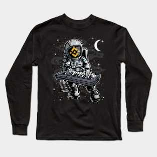 Astronaut Organ Binance BNB Coin To The Moon Crypto Token Cryptocurrency Blockchain Wallet Birthday Gift For Men Women Kids Long Sleeve T-Shirt